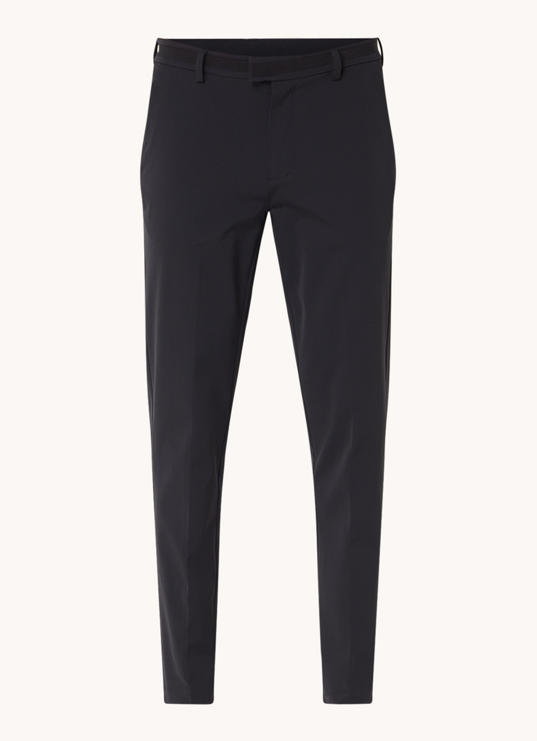 Boggi Milano Slim fit pantalon met stretch en steekzakken - voorkant zwart