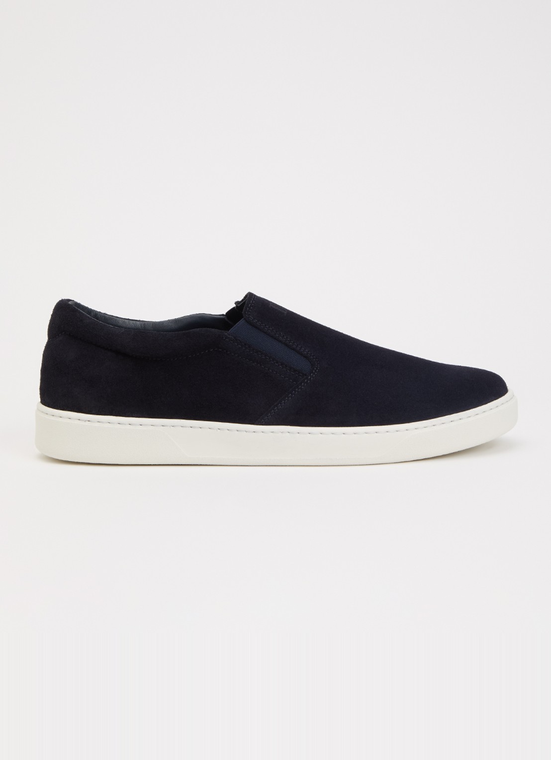 Boggi Milano Slip-on van suède - voorkant donkerblauw
