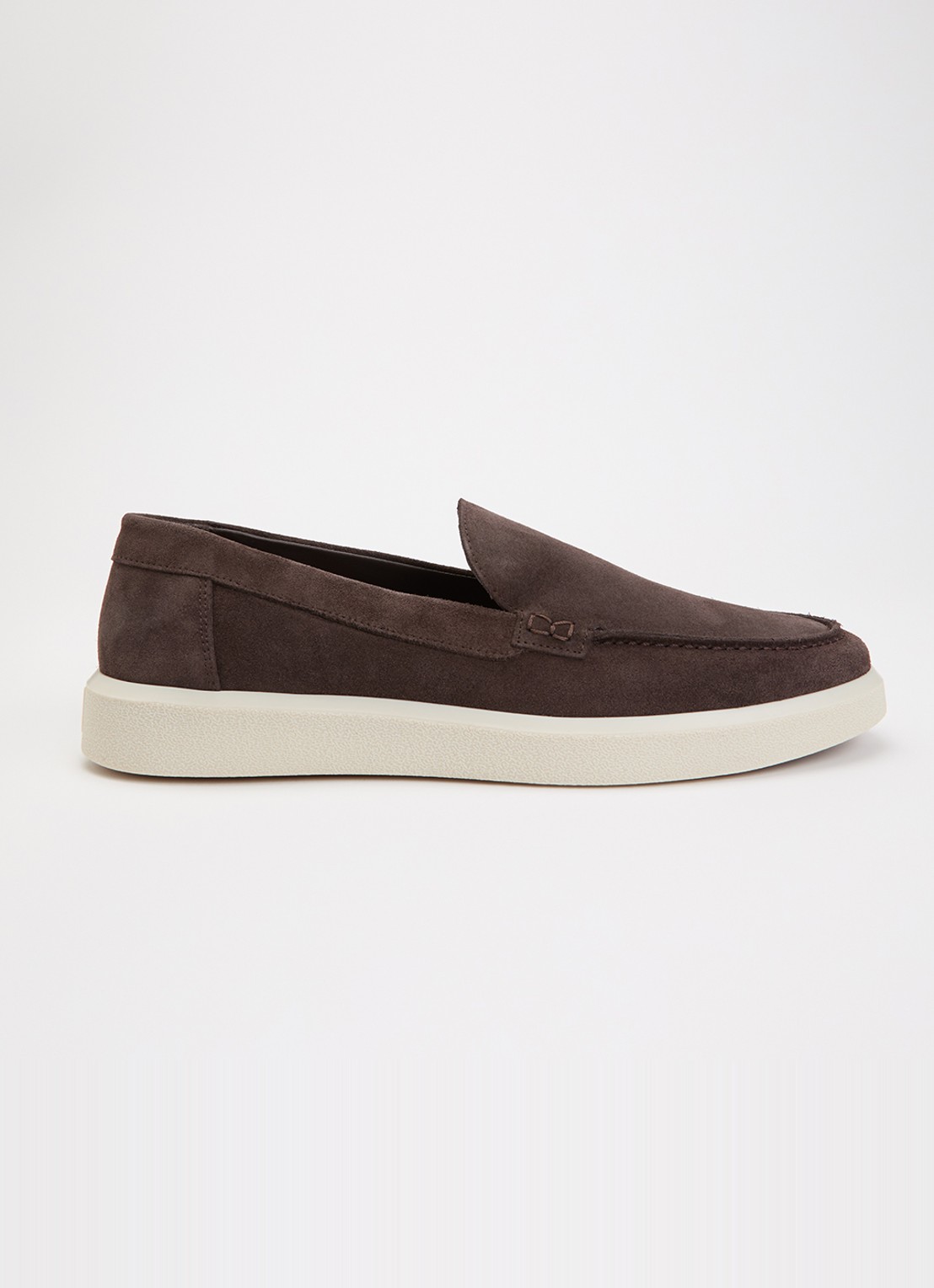 Boggi Milano Slip-on van suède - voorkant 4 donkerbruin