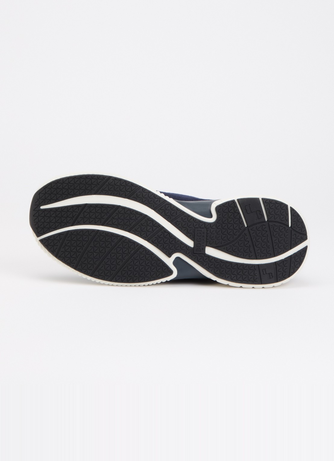 Boggi Milano Sneaker in wolblend met suède details - detail 3 donkerblauw