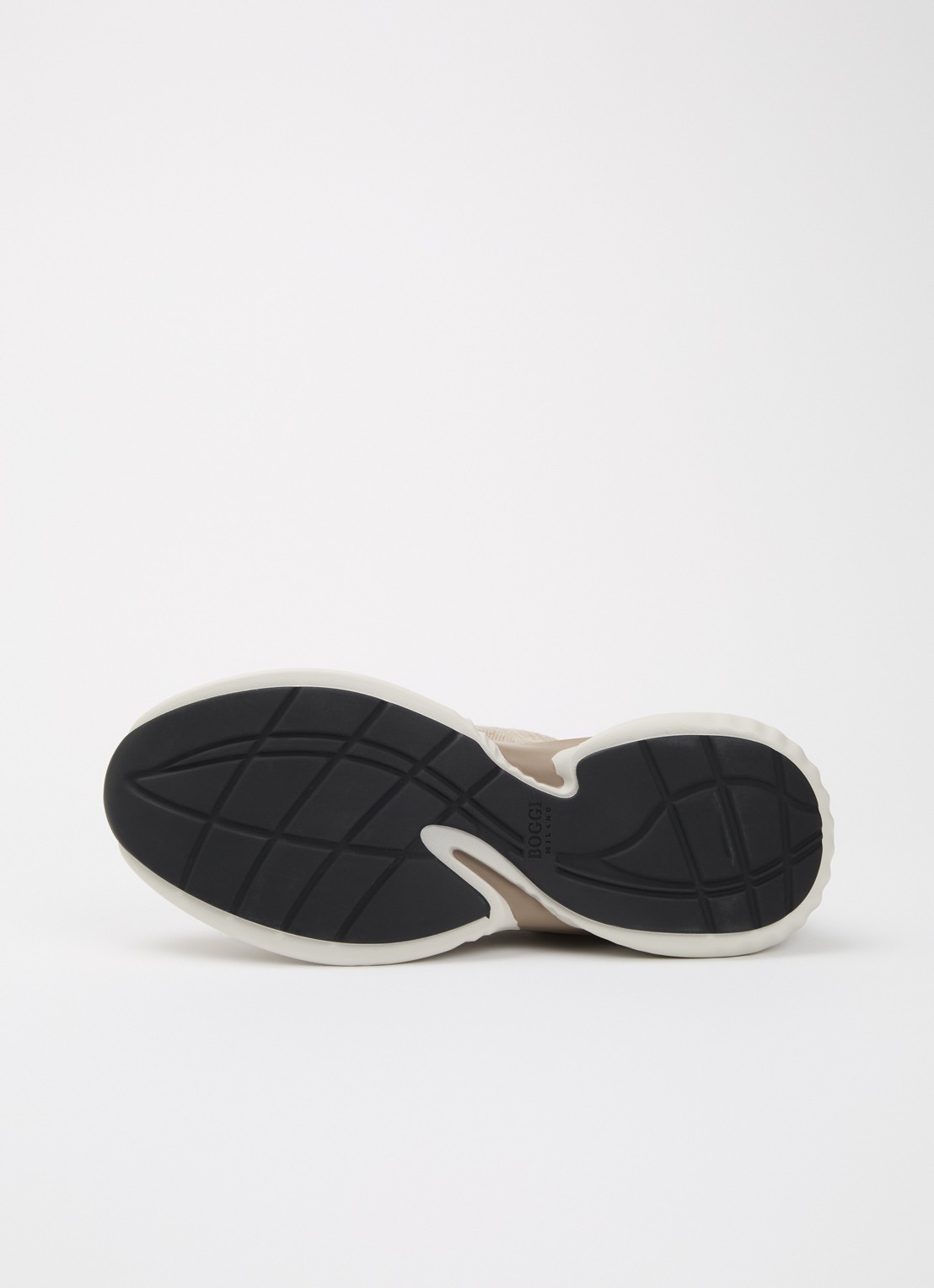 Boggi Milano Sneaker met gebreid bovenwerk - detail 3 taupe