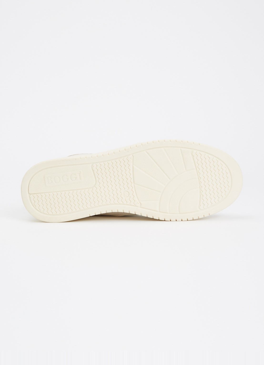 Boggi Milano Sneaker van leer met suède details - detail 4 beige