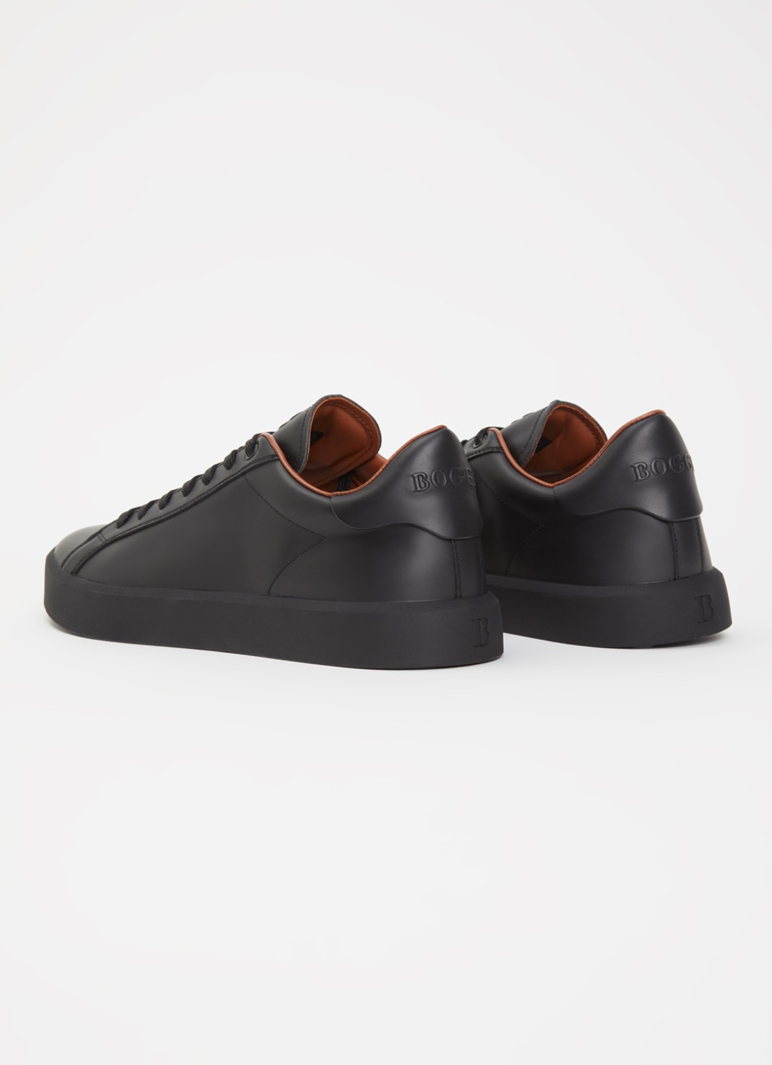 Boggi Milano Sneaker van leer - achterkant 5 zwart