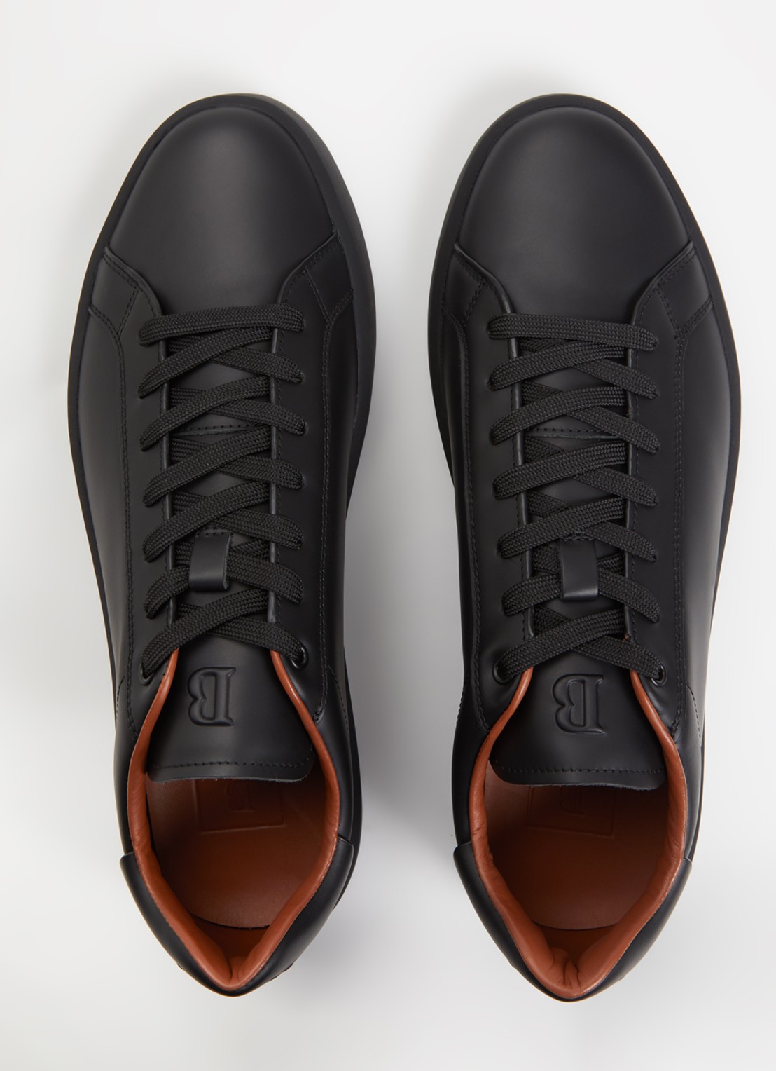 Boggi Milano Sneaker van leer - detail 2 zwart
