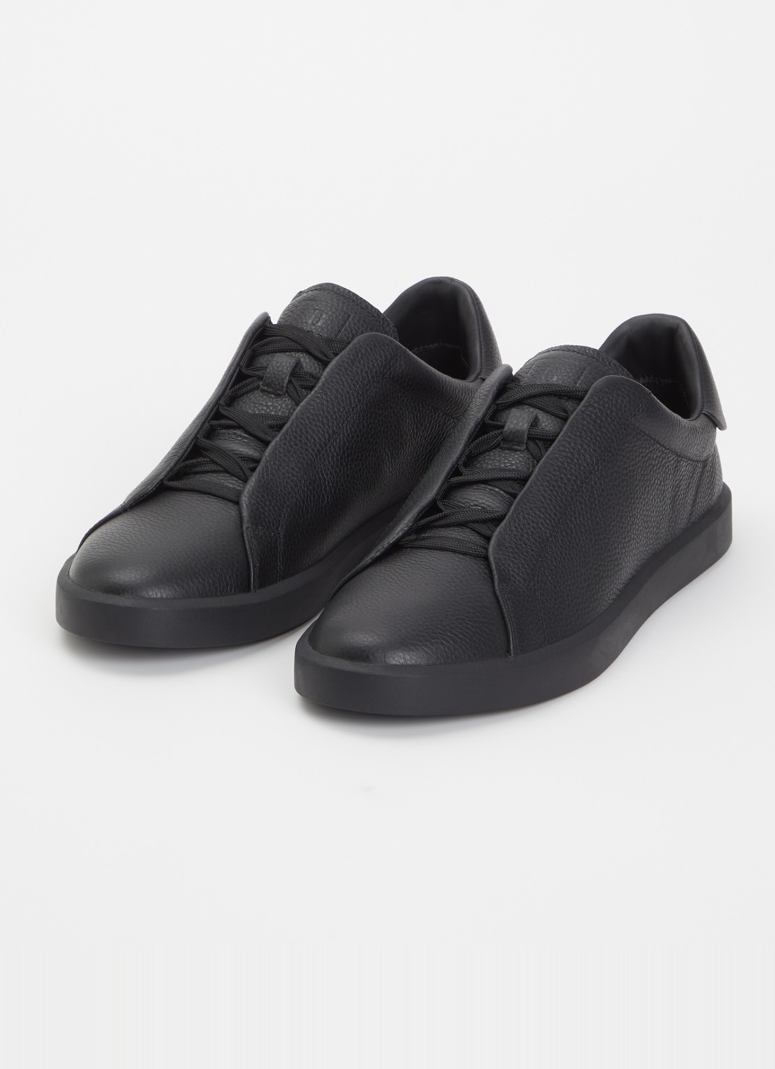 Boggi Milano Sneaker van leer - detail 2 zwart