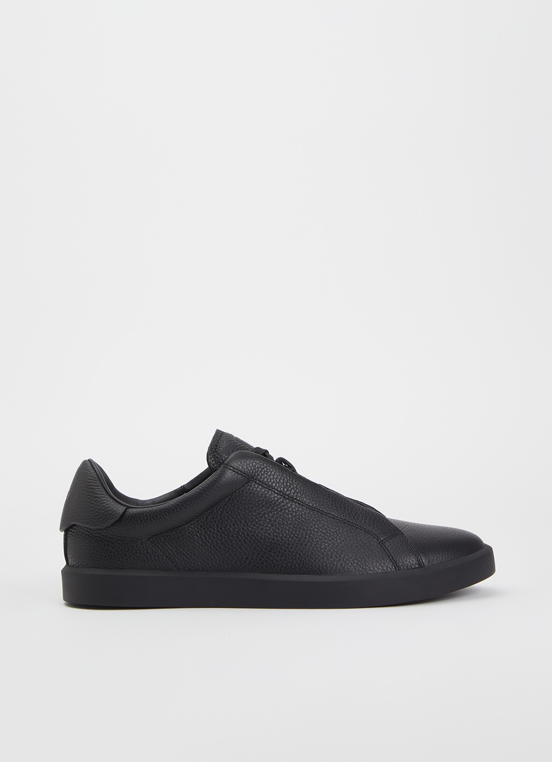 Boggi Milano Sneaker van leer - voorkant zwart