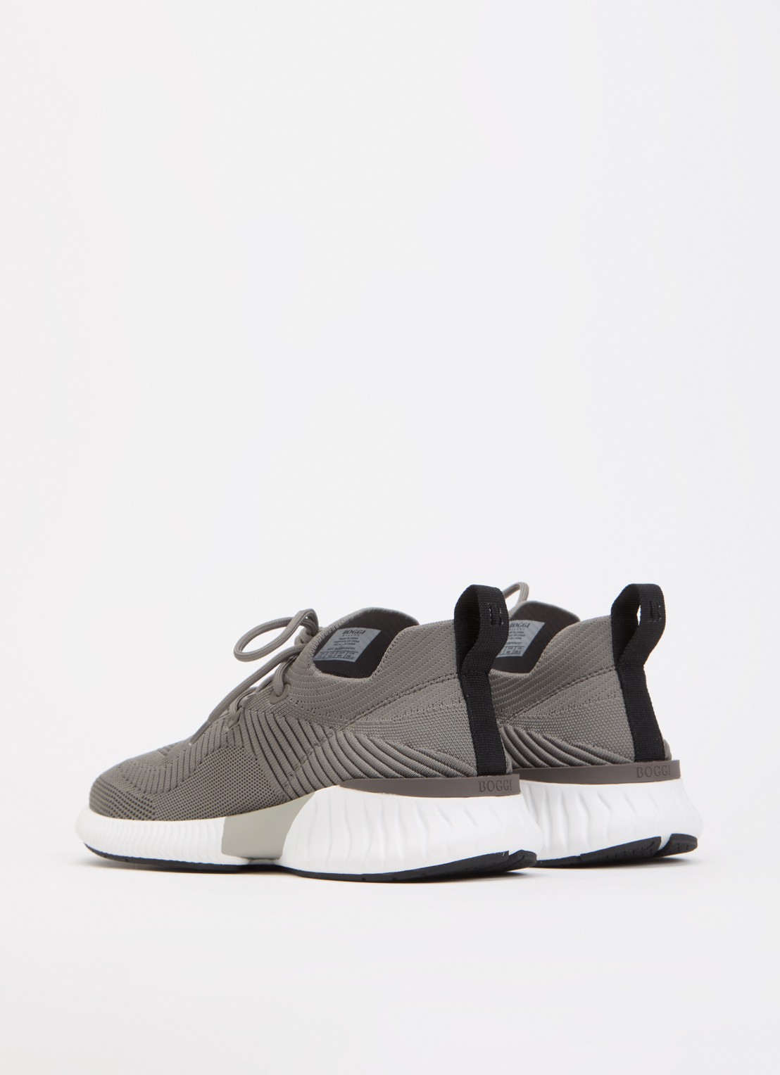 Boggi Milano Sneaker van mesh met logo - achterkant 4 grijs