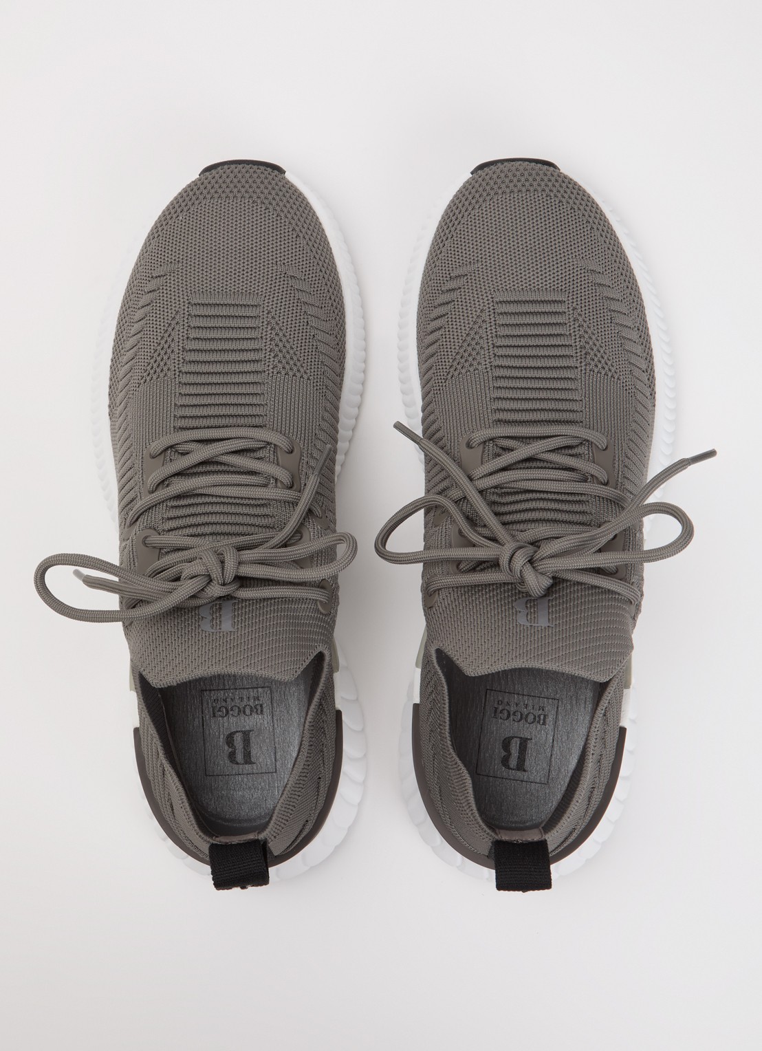 Boggi Milano Sneaker van mesh met logo - detail 2 grijs