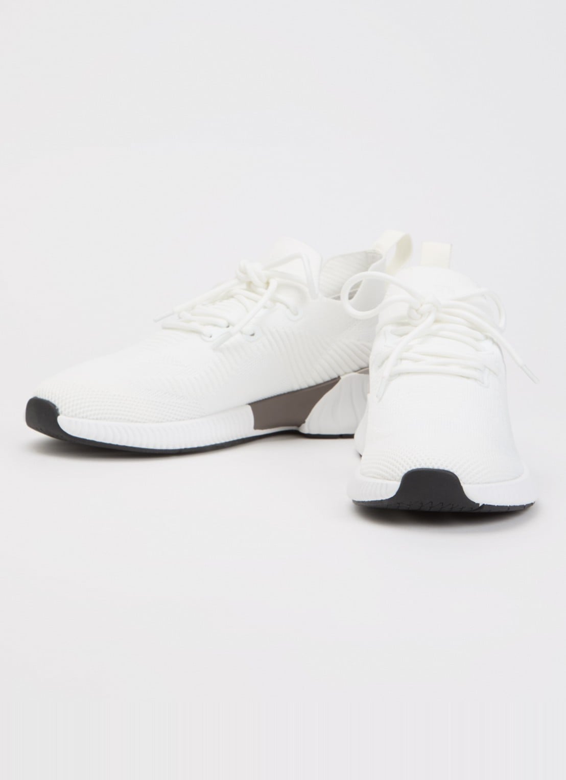 Boggi Milano Sneaker van mesh met logo - detail wit