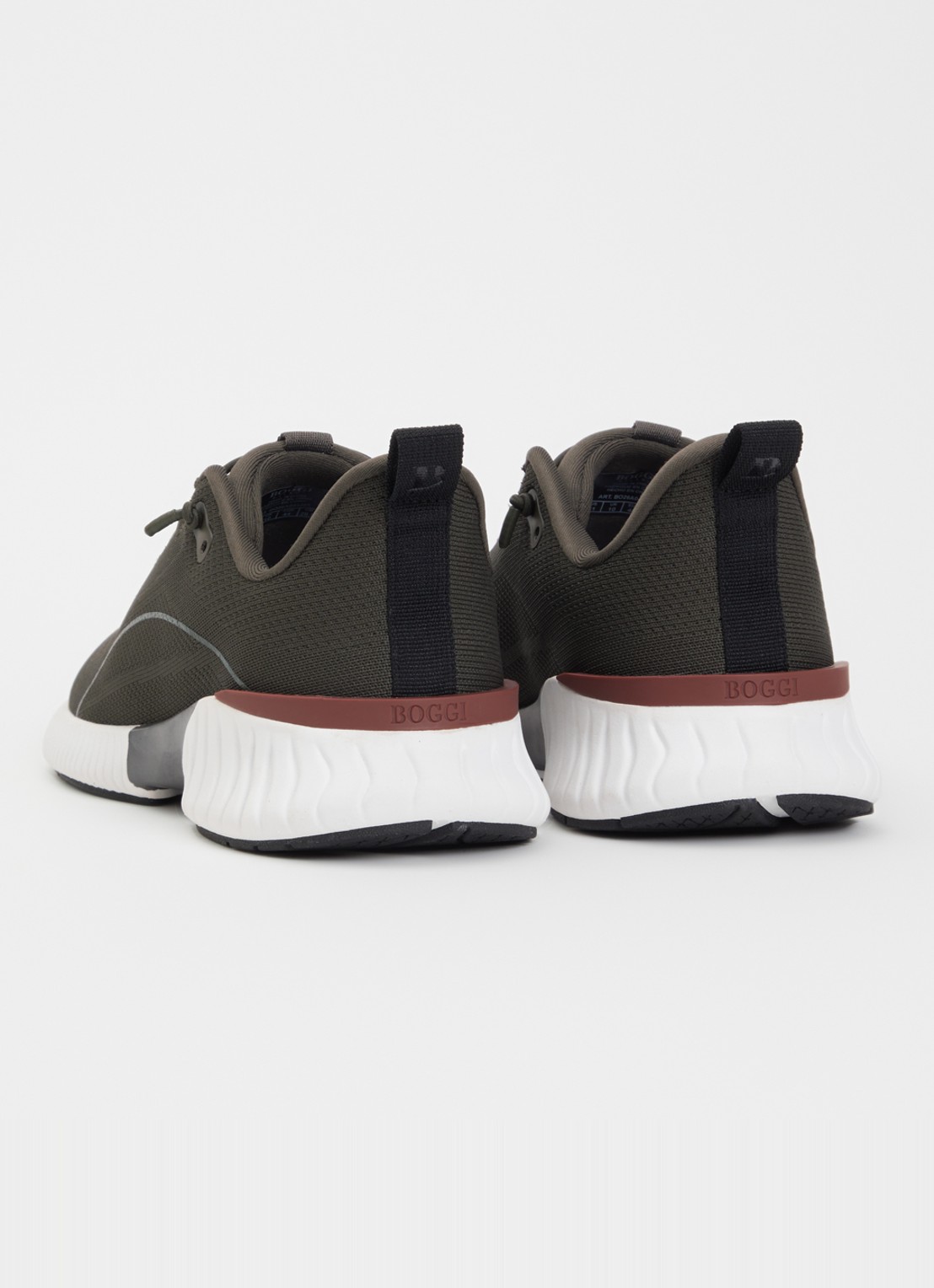 Boggi Milano Sneaker van mesh - achterkant 5 legergroen