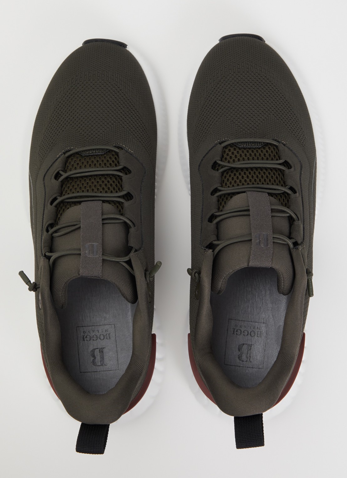 Boggi Milano Sneaker van mesh - detail 3 legergroen