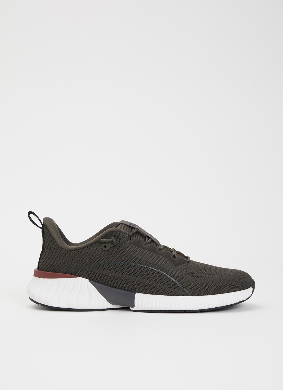 Boggi Milano Sneaker van mesh - voorkant legergroen