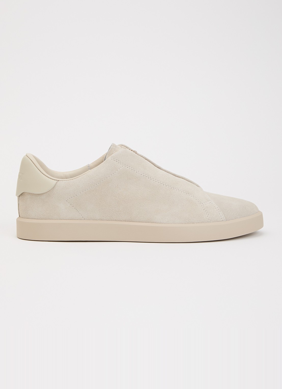 Boggi Milano Sneaker van suède - voorkant beige
