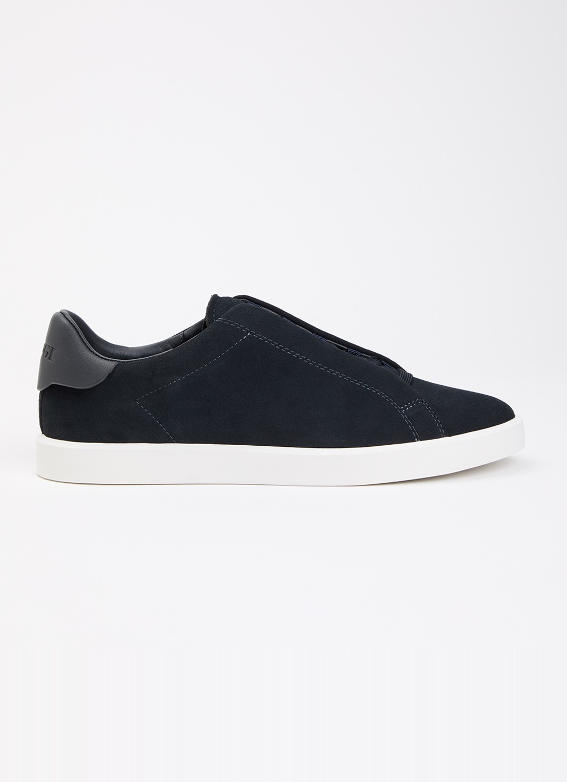 Boggi Milano Sneaker van suède - voorkant 5 donkerblauw