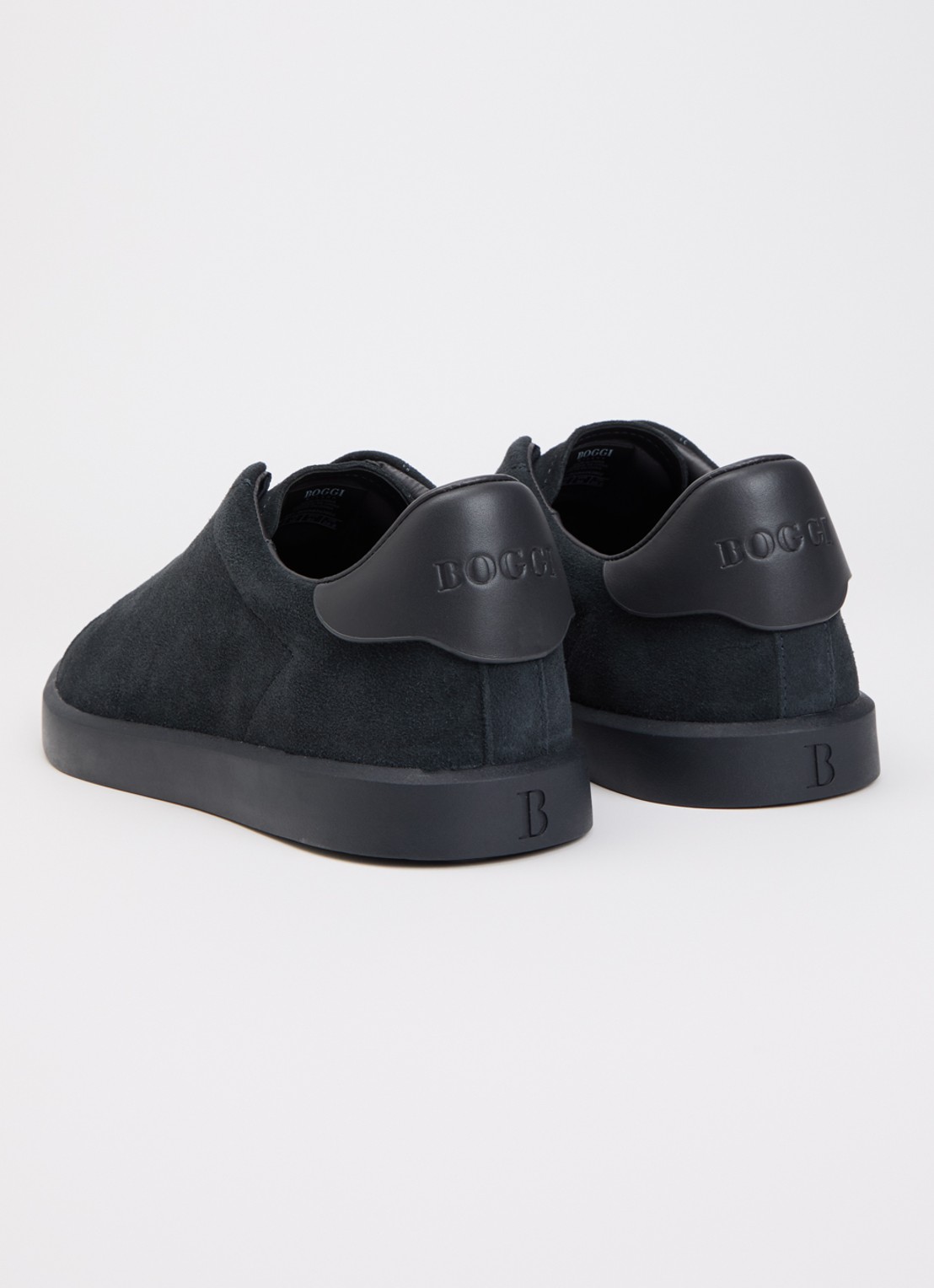 Boggi Milano Sneaker van suède - achterkant 5 donkerblauw