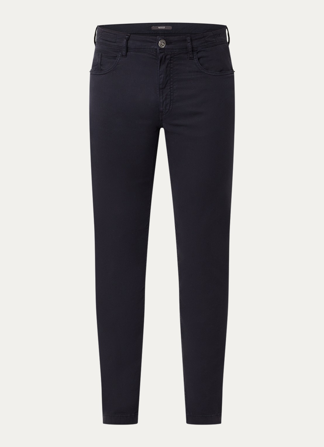 Boggi Milano Straight fit chino met steekzakken - voorkant 4 donkerblauw