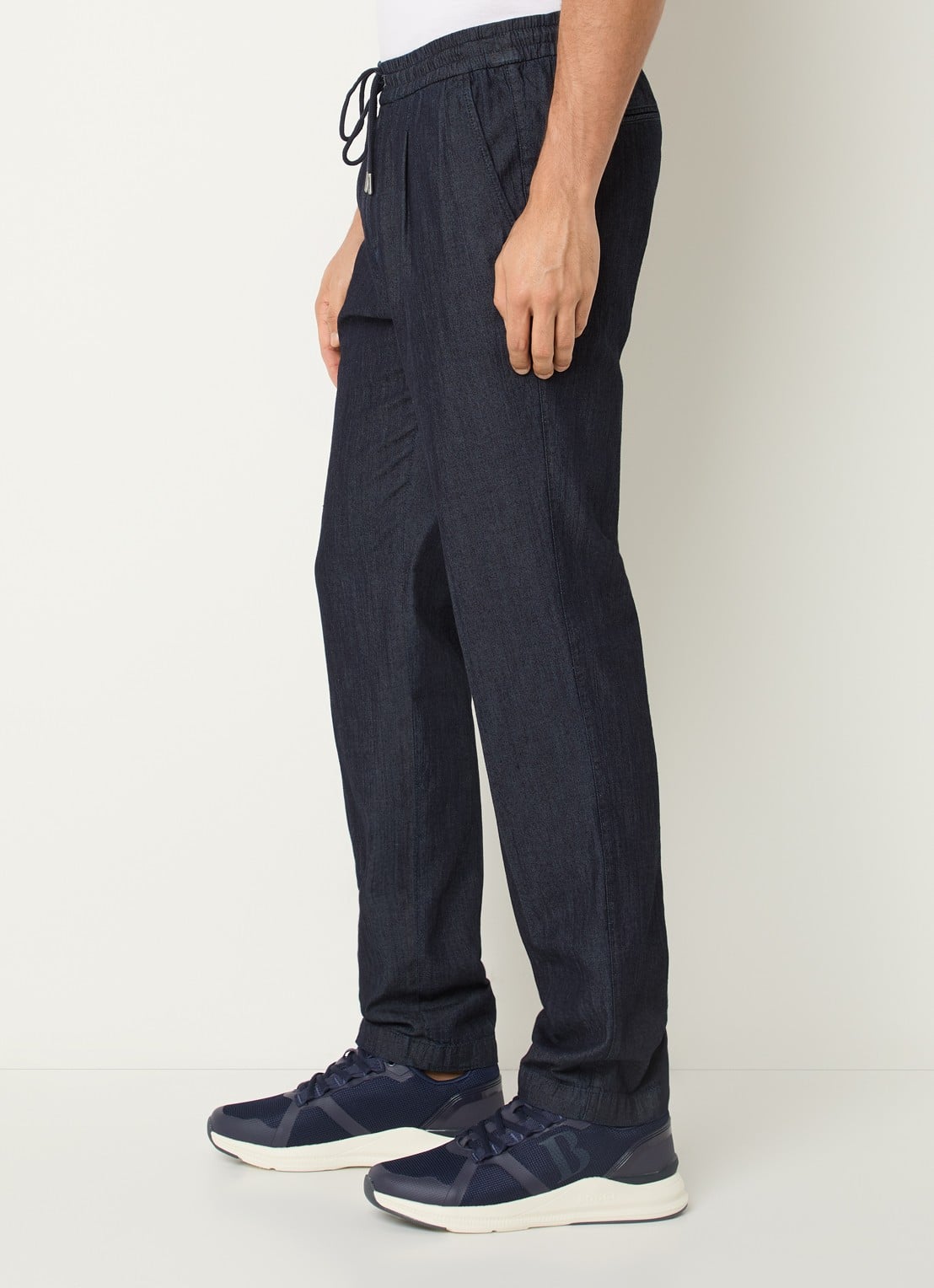 Boggi Milano Straight fit chino met steekzakken - detail 5 indigo