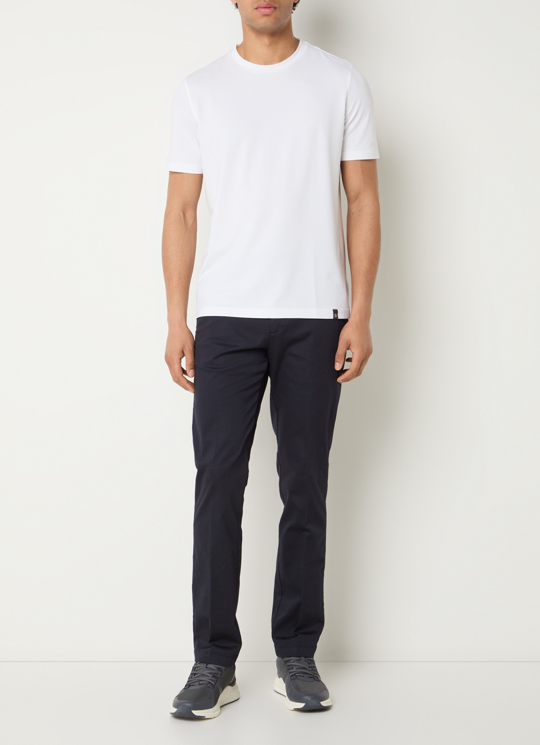 Boggi Milano Straight fit chino met steekzakken - voorkant 3 donkerblauw