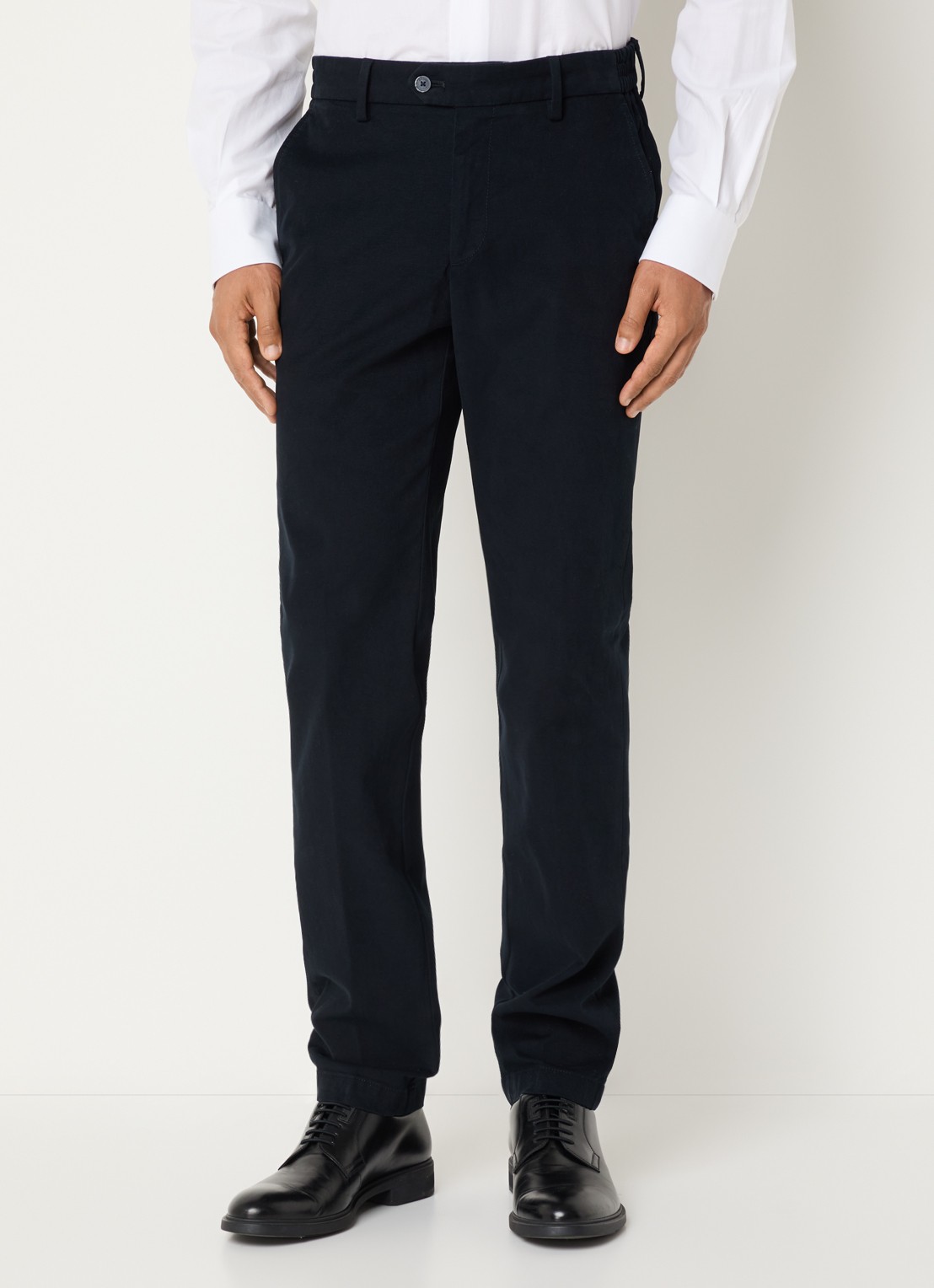 Boggi Milano Straight fit chino met steekzakken - detail 2 donkerblauw
