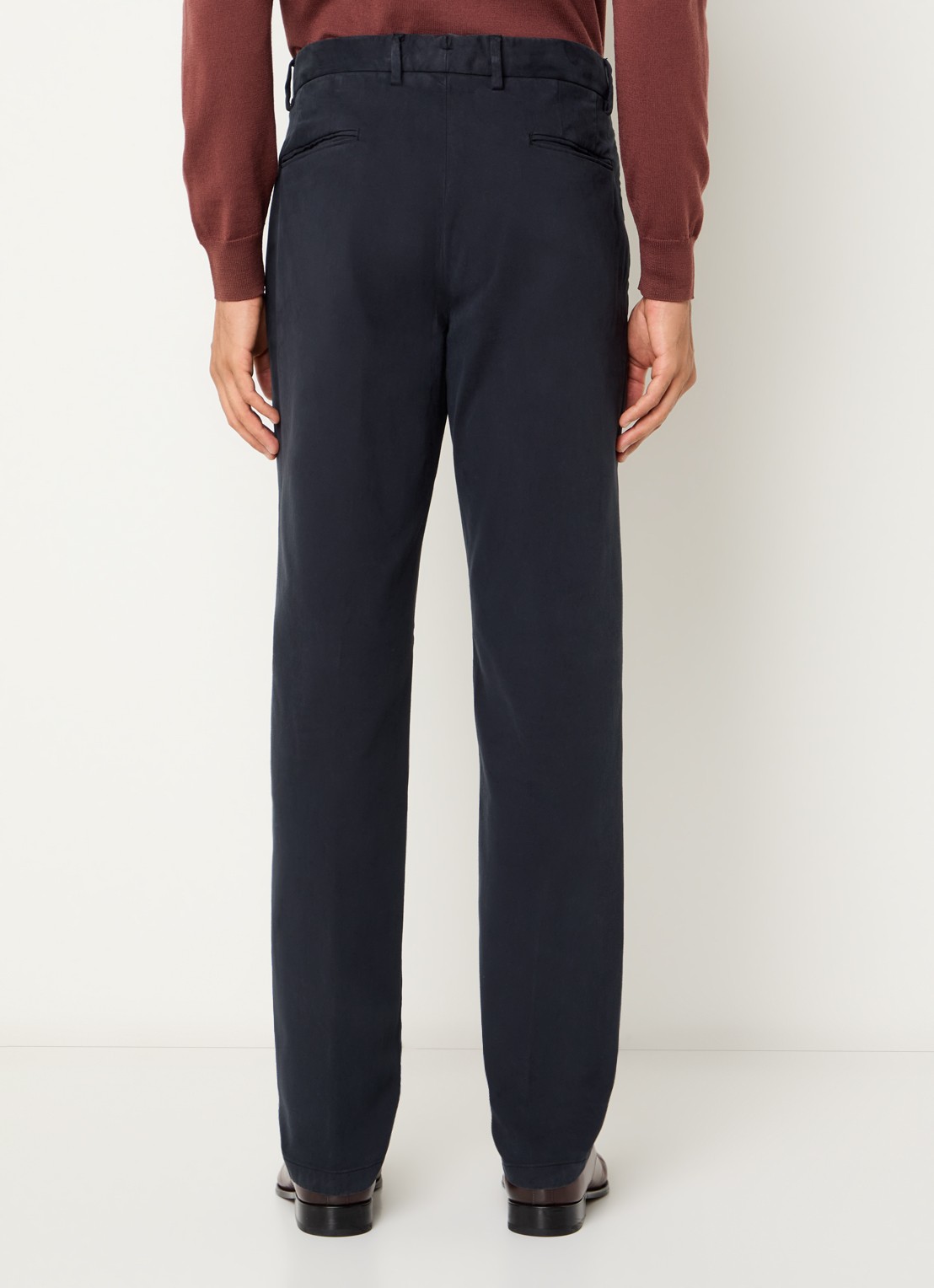 Boggi Milano Straight fit chino met steekzakken - achterkant 5 donkerblauw