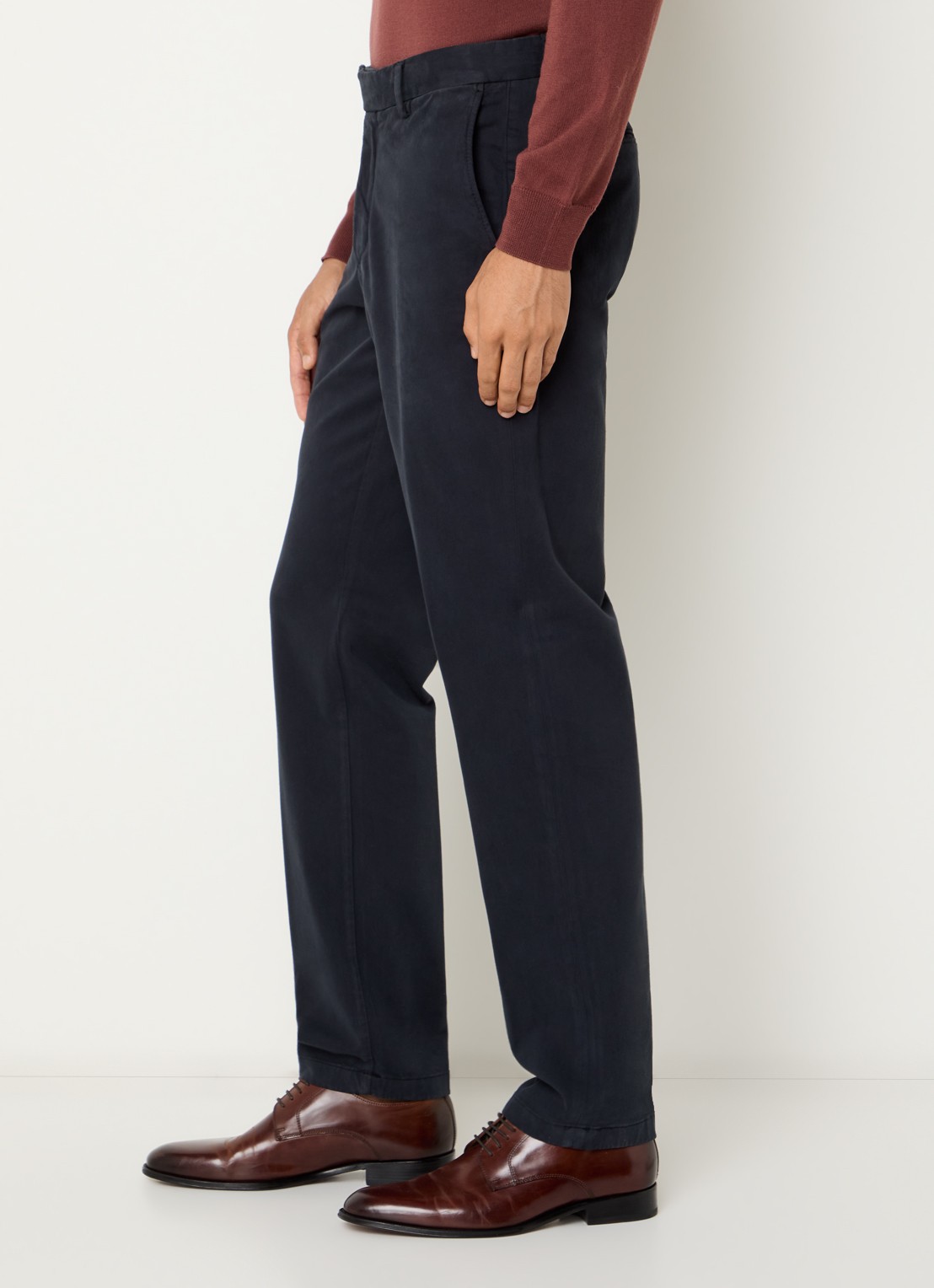 Boggi Milano Straight fit chino met steekzakken - detail 2 donkerblauw