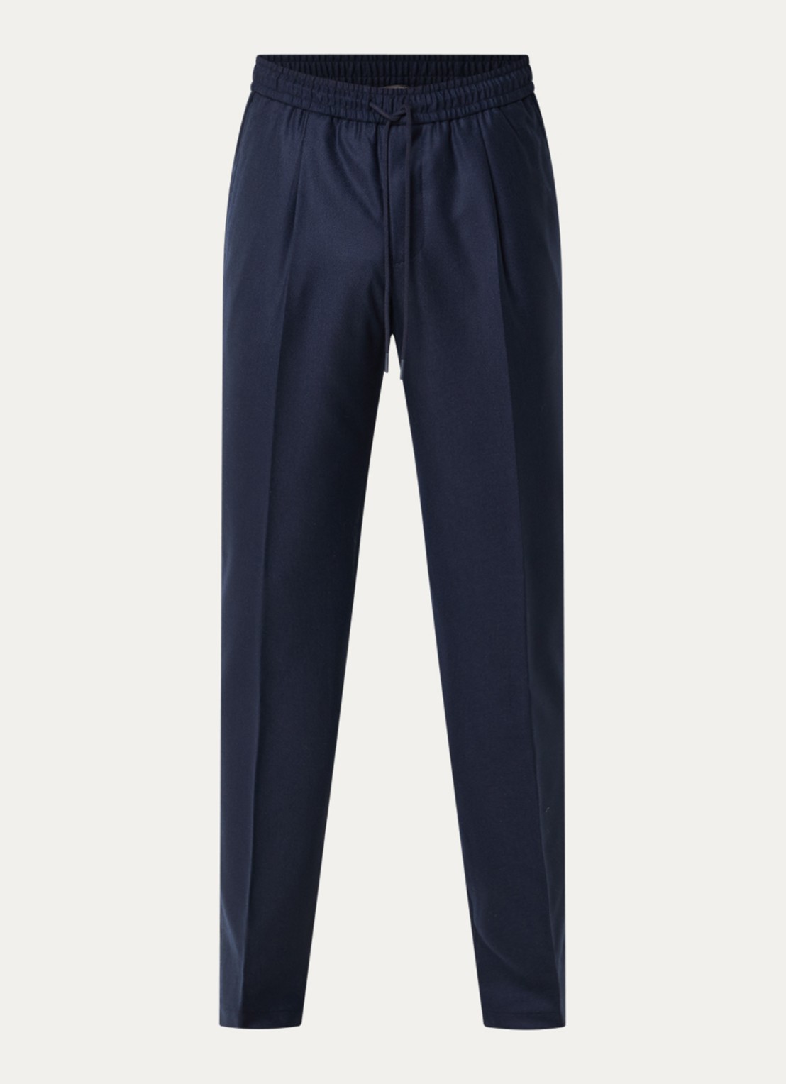Boggi Milano Straight fit chino van wol met steekzakken - voorkant 3 donkerblauw