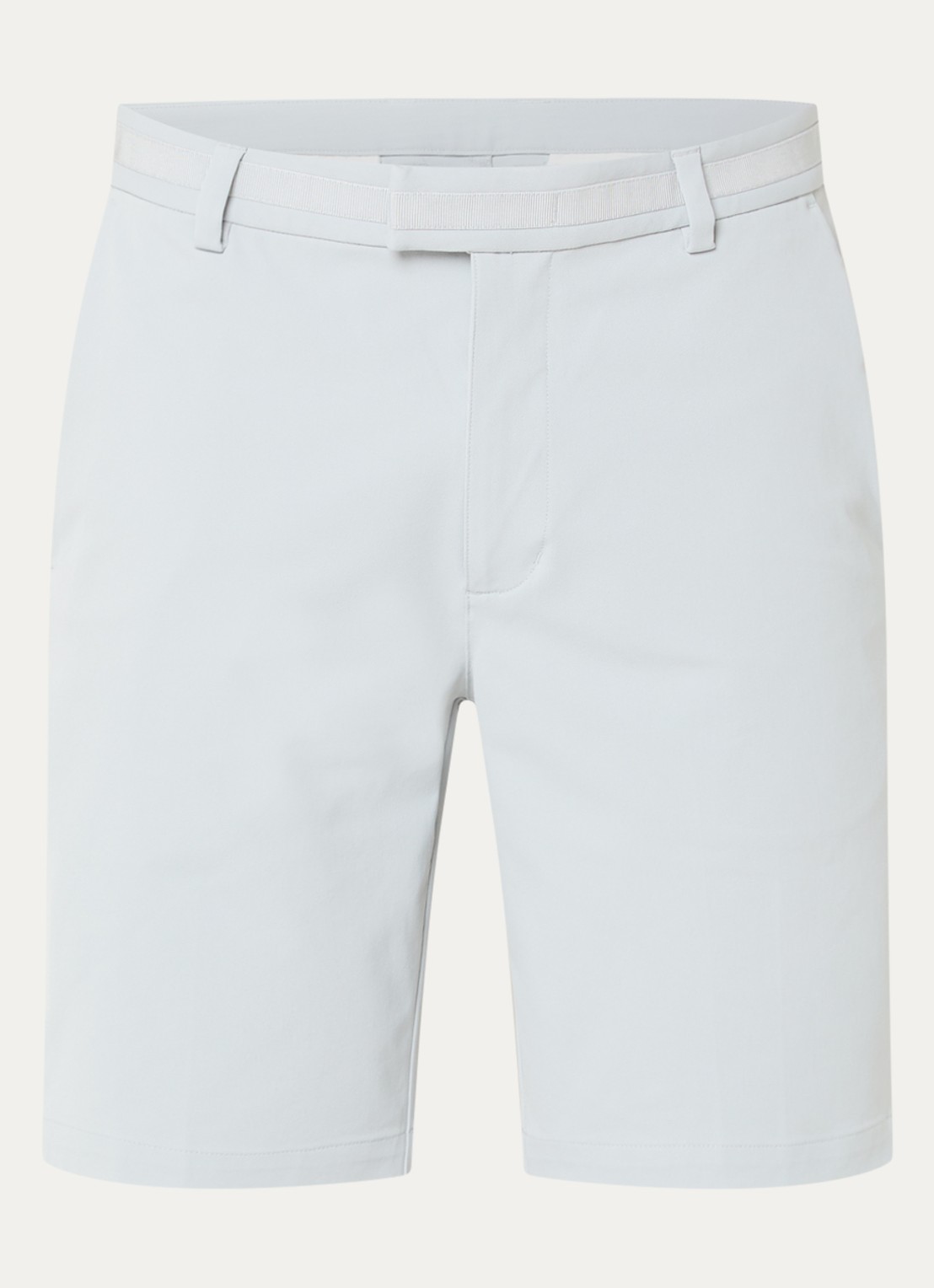 Boggi Milano Straight fit korte broek met steekzakken - voorkant 3 lichtgrijs