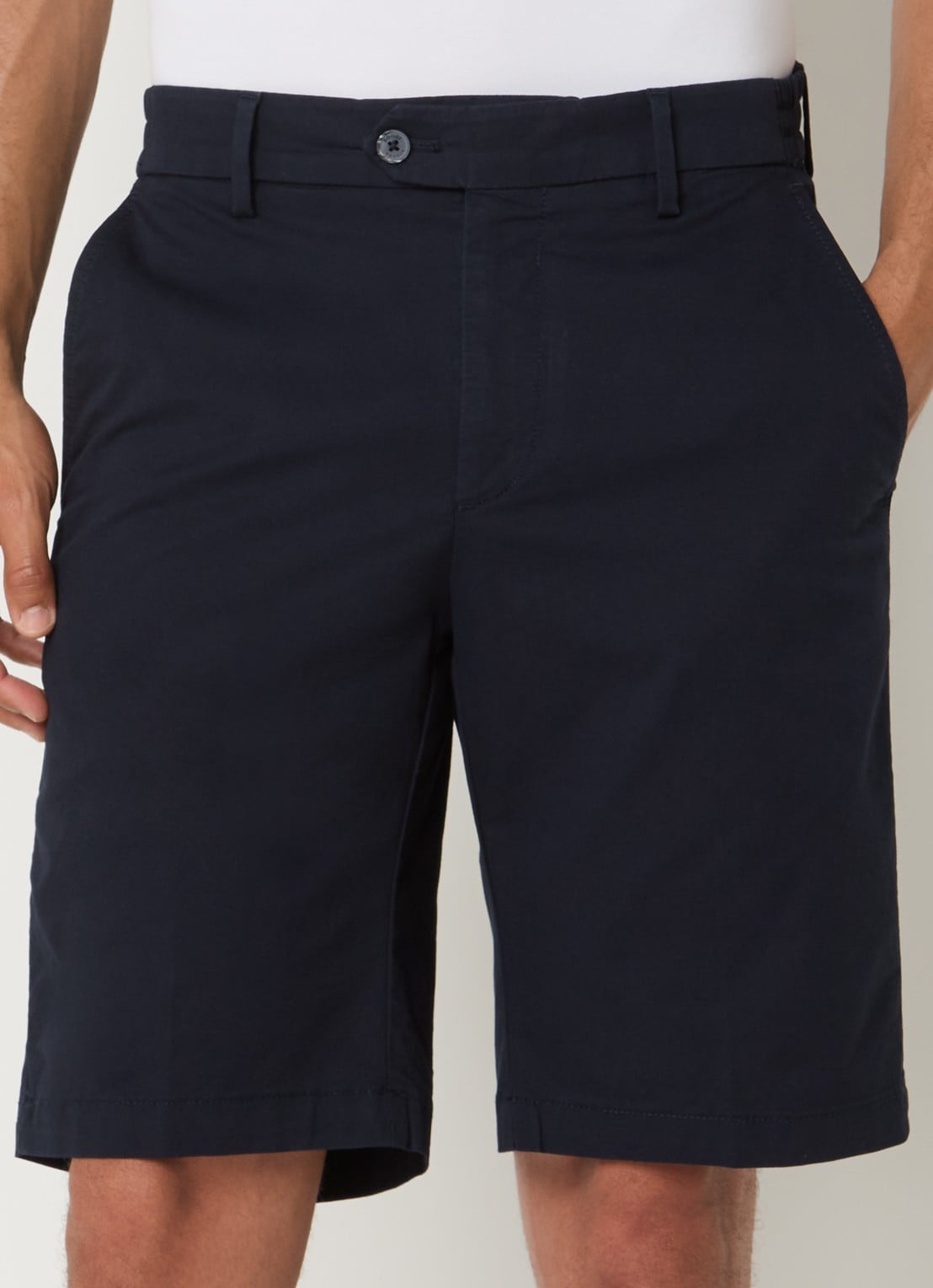 Boggi Milano Straight fit korte chino met steekzakken - detail 3 donkerblauw