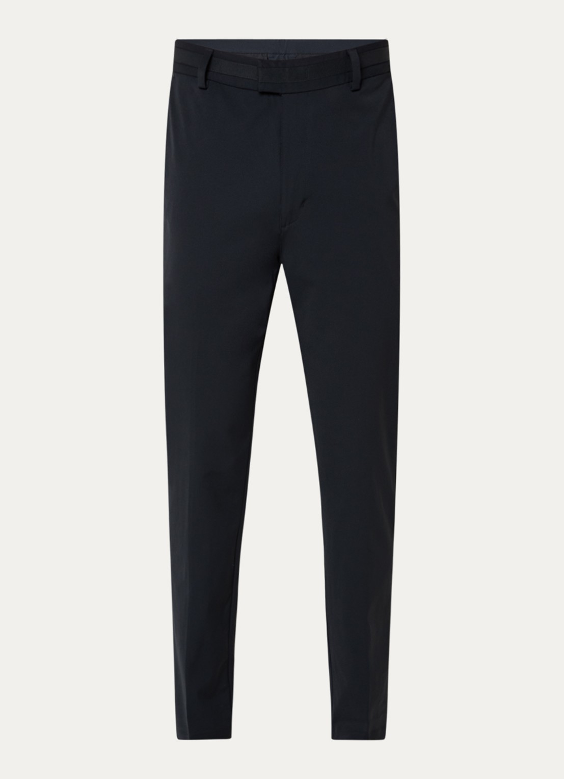 Boggi Milano Straight fit pantalon met steekzakken - voorkant donkerblauw