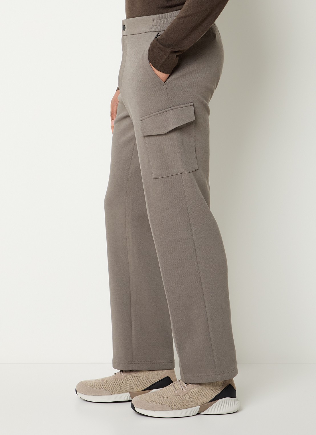 Boggi Milano Straight fit pantalon met steekzakken - detail 5 grijs