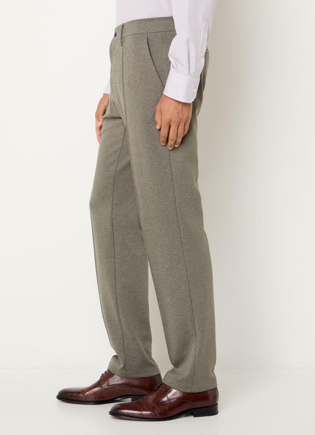 Boggi Milano Straight fit pantalon met steekzakken - detail 2 grijs