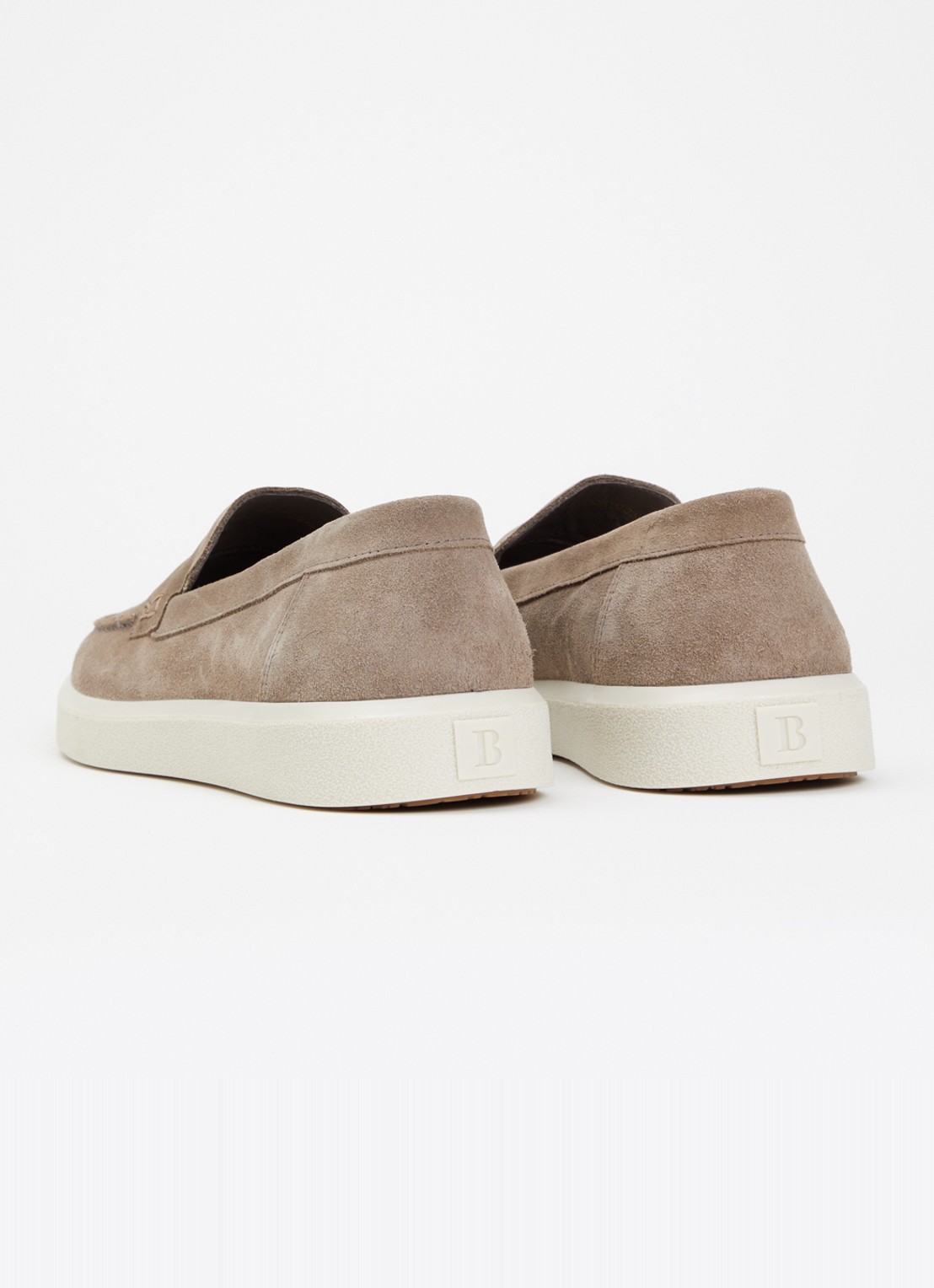 Boggi Milano Stratus slip-on van suède - achterkant lichtbruin