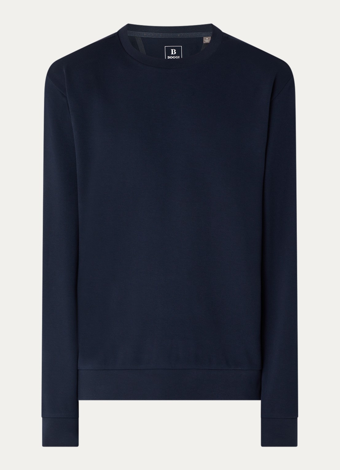 Boggi Milano Sweater met ronde hals - voorkant 2 donkerblauw