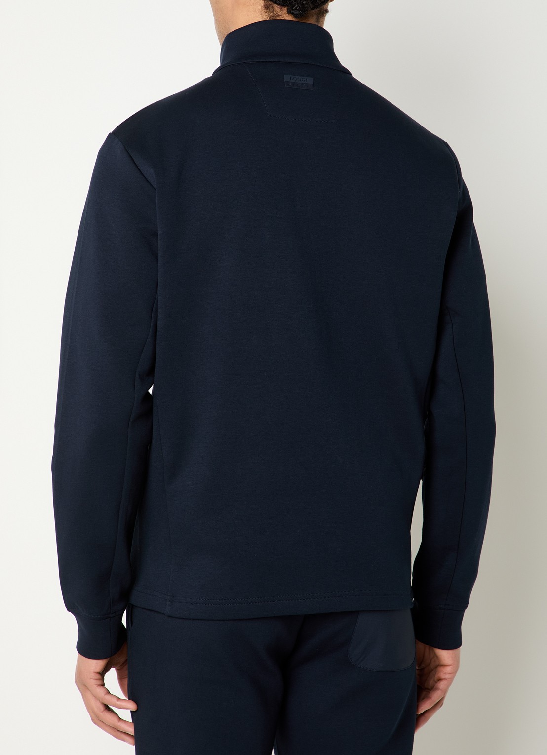 Boggi Milano Sweatvest met ritszakken - achterkant 4 donkerblauw