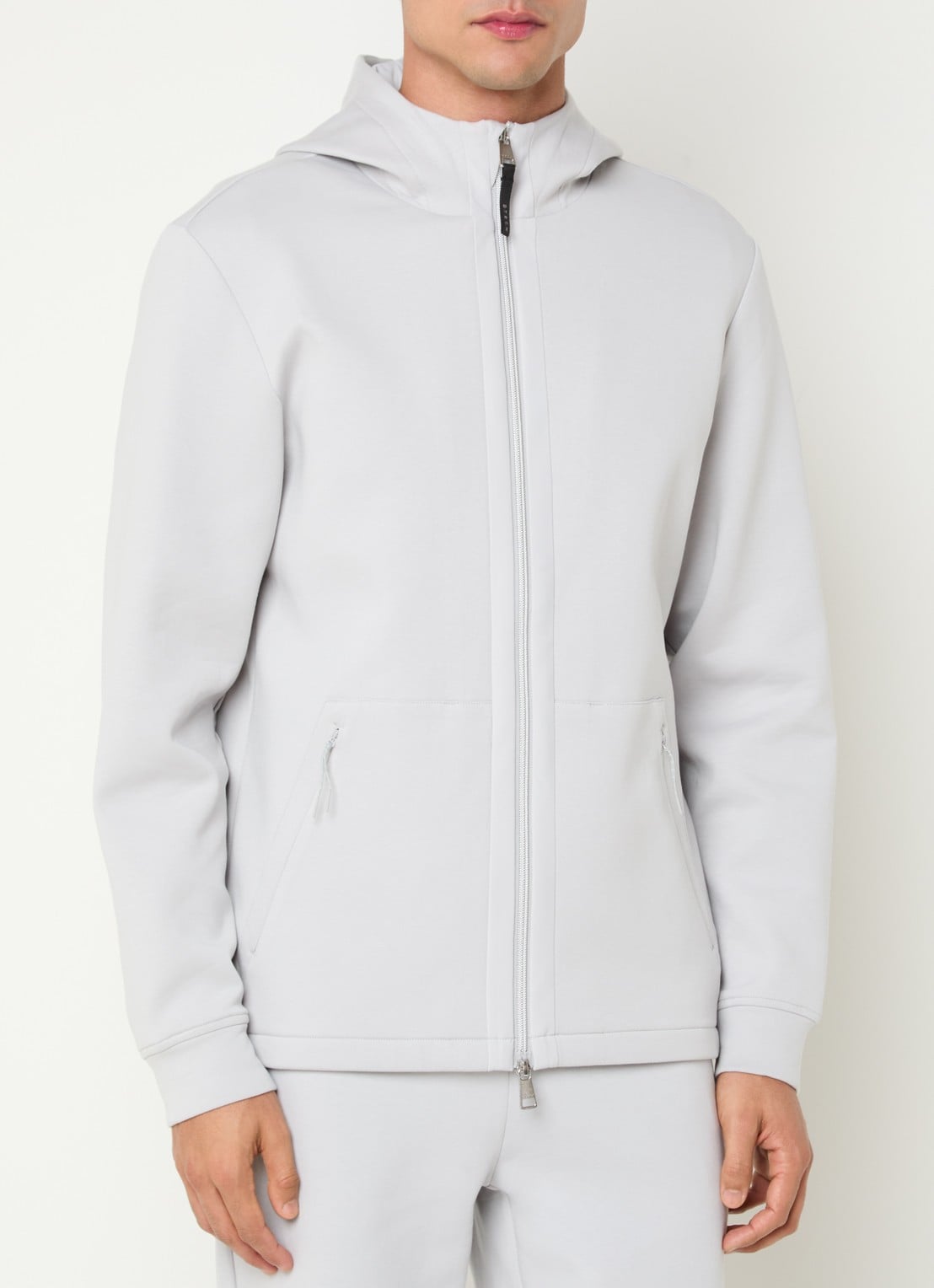 Boggi Milano Sweatvest met steekzakken - detail 3 lichtgroen