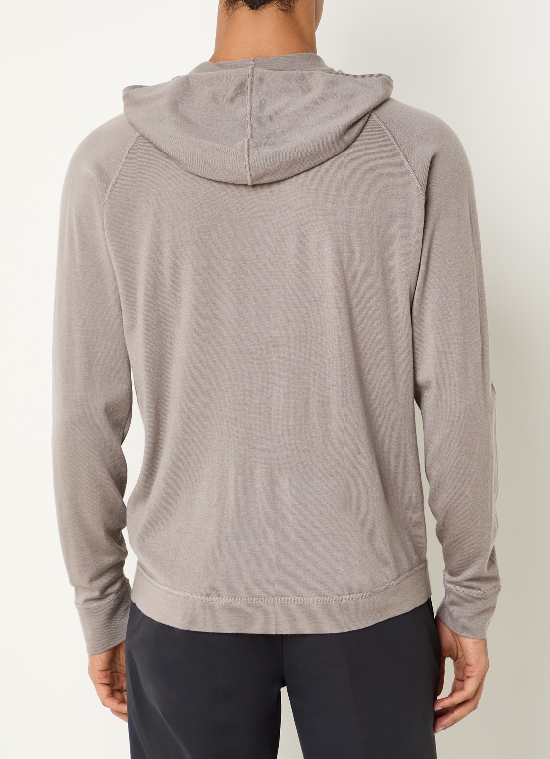 Boggi Milano Sweatvest met steekzakken - achterkant 2 donkerbeige