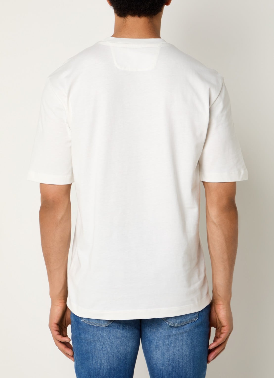 Boggi Milano T-shirt met logoprint - achterkant 4 wit