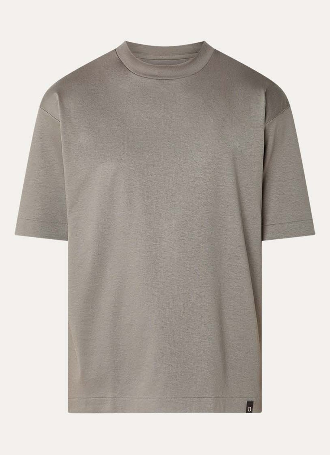 Boggi Milano T-shirt met ronde hals - voorkant 3 donkergrijs