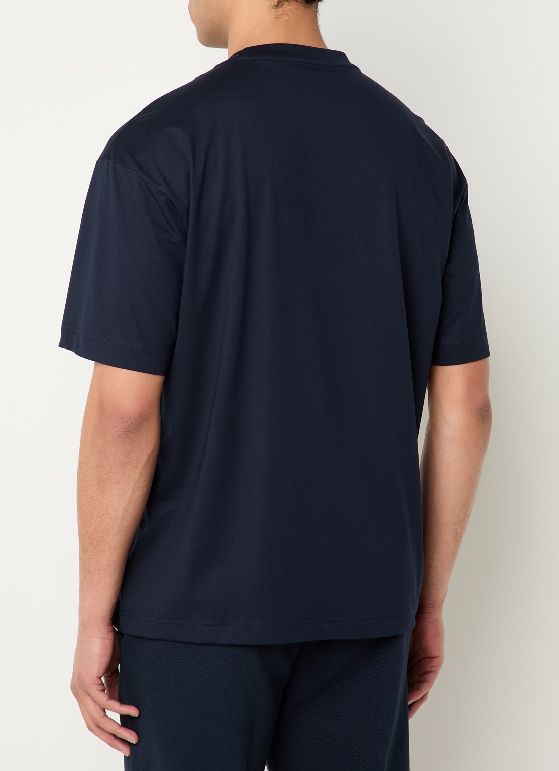 Boggi Milano T-shirt met ronde hals - achterkant donkerblauw
