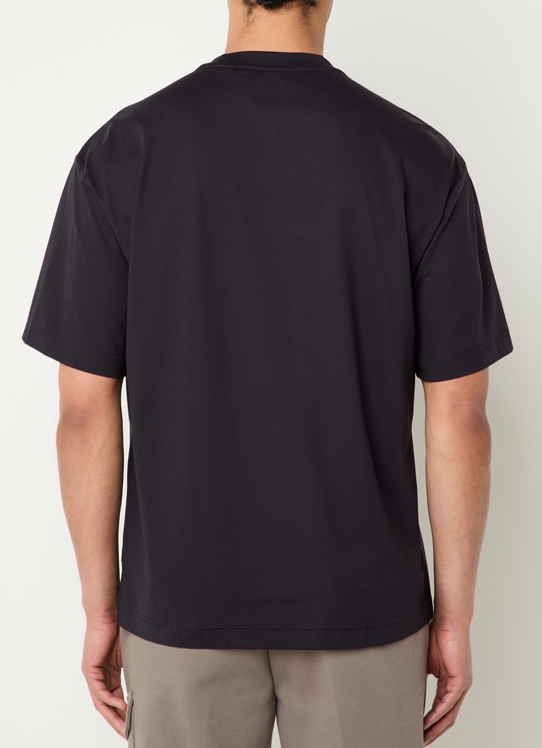 Boggi Milano T-shirt met ronde hals - achterkant zwart