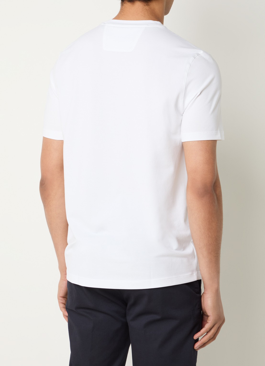 Boggi Milano T-shirt met ronde hals - achterkant wit