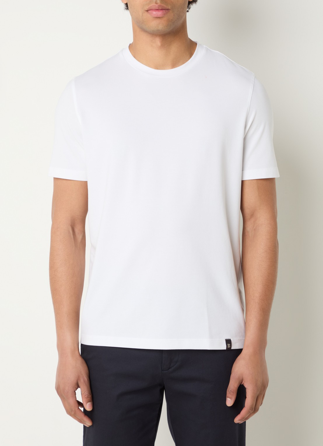 Boggi Milano T-shirt met ronde hals - detail 2 wit