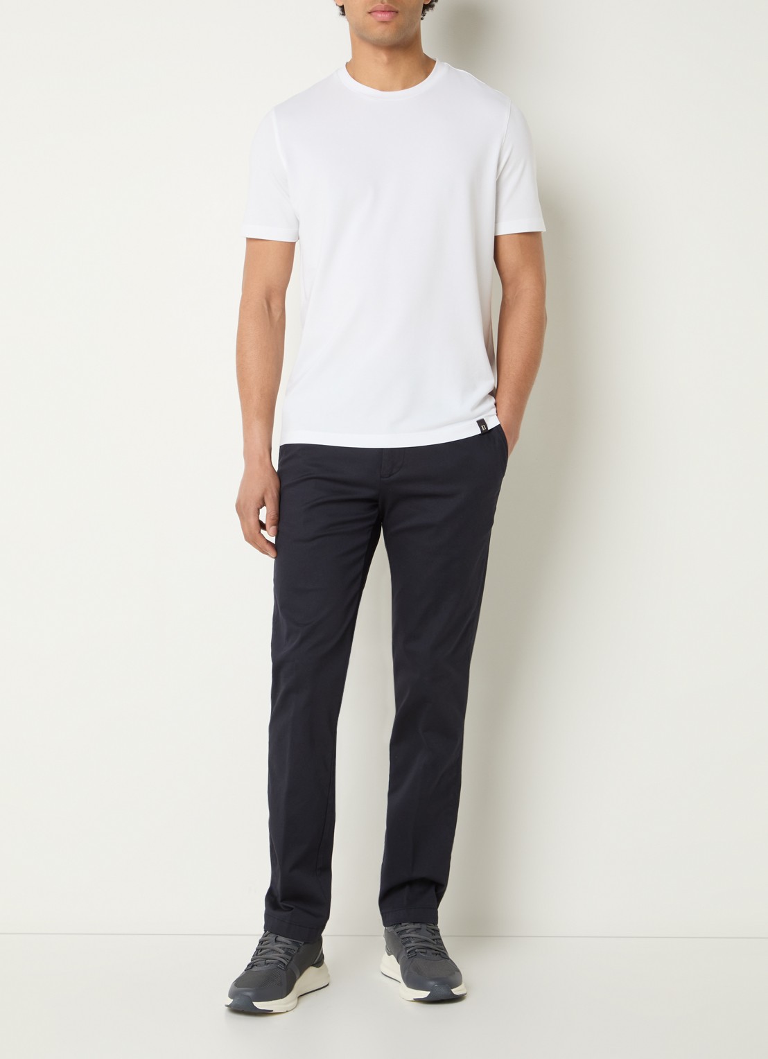 Boggi Milano T-shirt met ronde hals - voorkant 4 wit