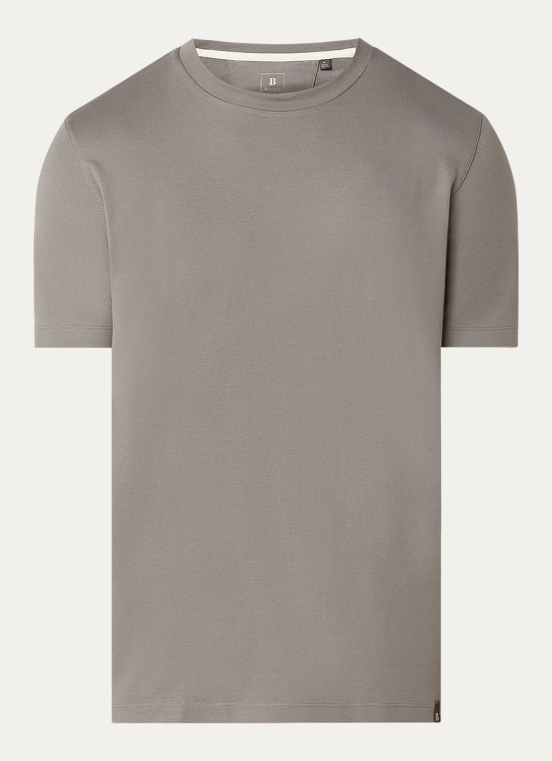 Boggi Milano T-shirt met ronde hals - voorkant 3 olijfgroen