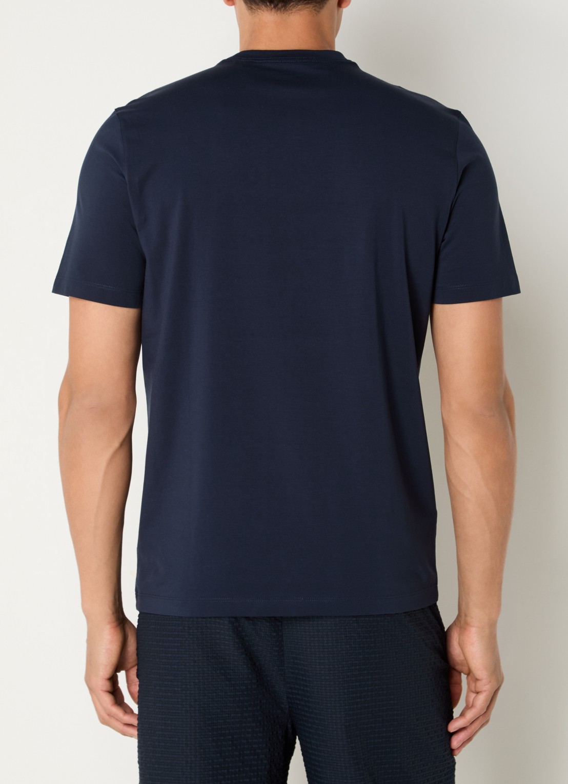 Boggi Milano T-shirt met ronde hals - achterkant donkerblauw