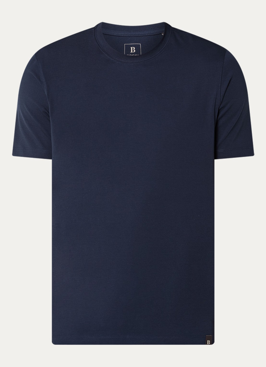 Boggi Milano T-shirt met ronde hals - voorkant 2 donkerblauw
