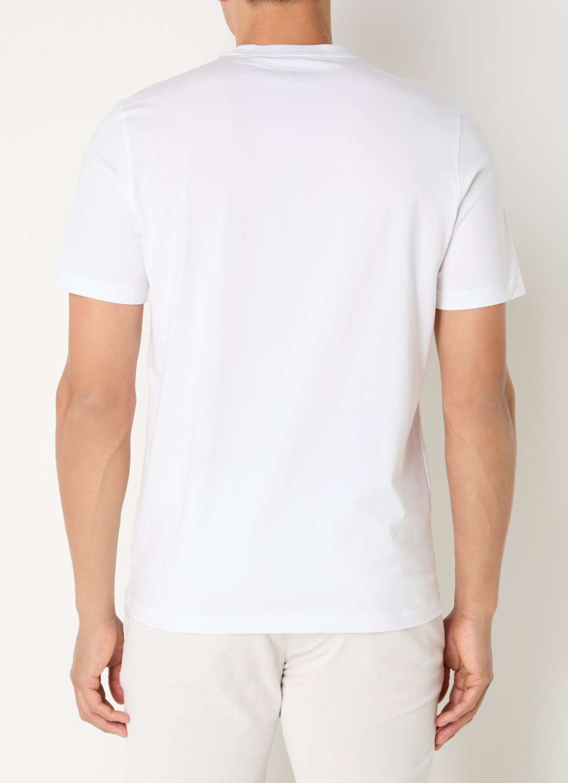 Boggi Milano T-shirt met ronde hals - achterkant wit