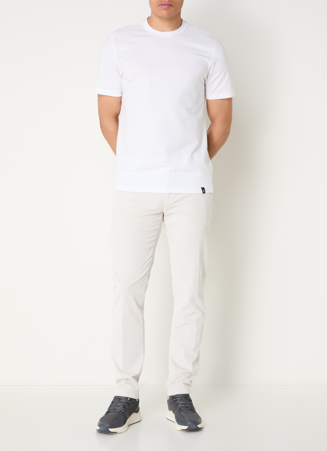 Boggi Milano T-shirt met ronde hals - voorkant 3 wit