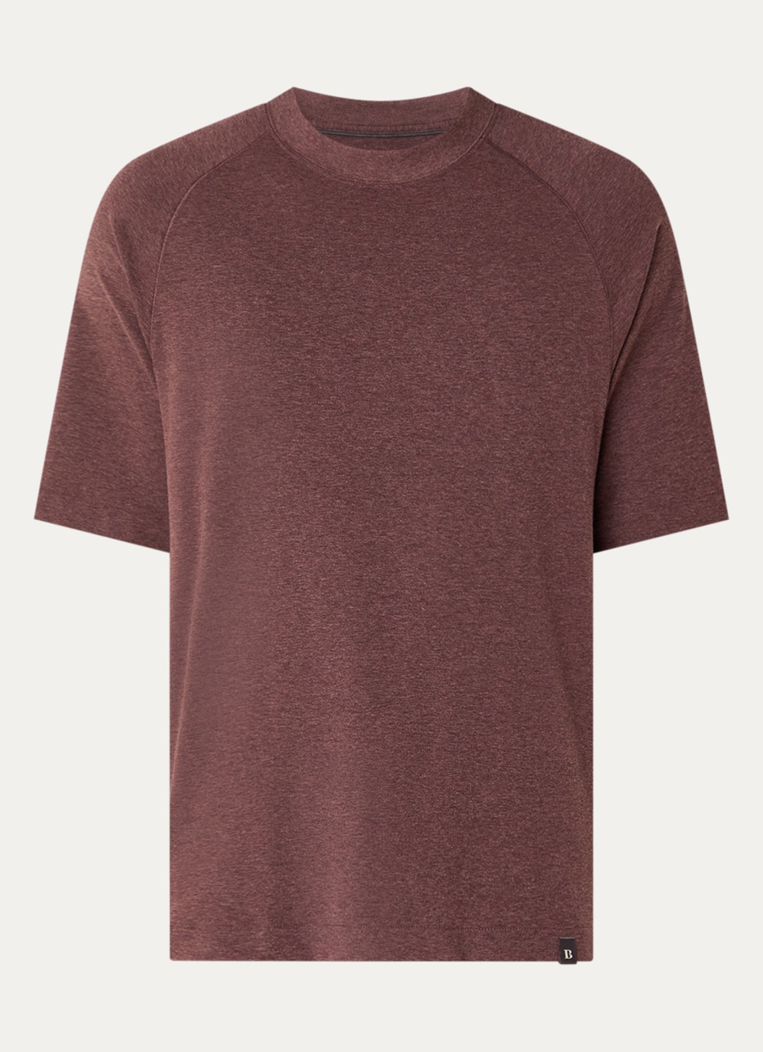 Boggi Milano T-shirt met ronde hals - voorkant 3 bordeauxrood