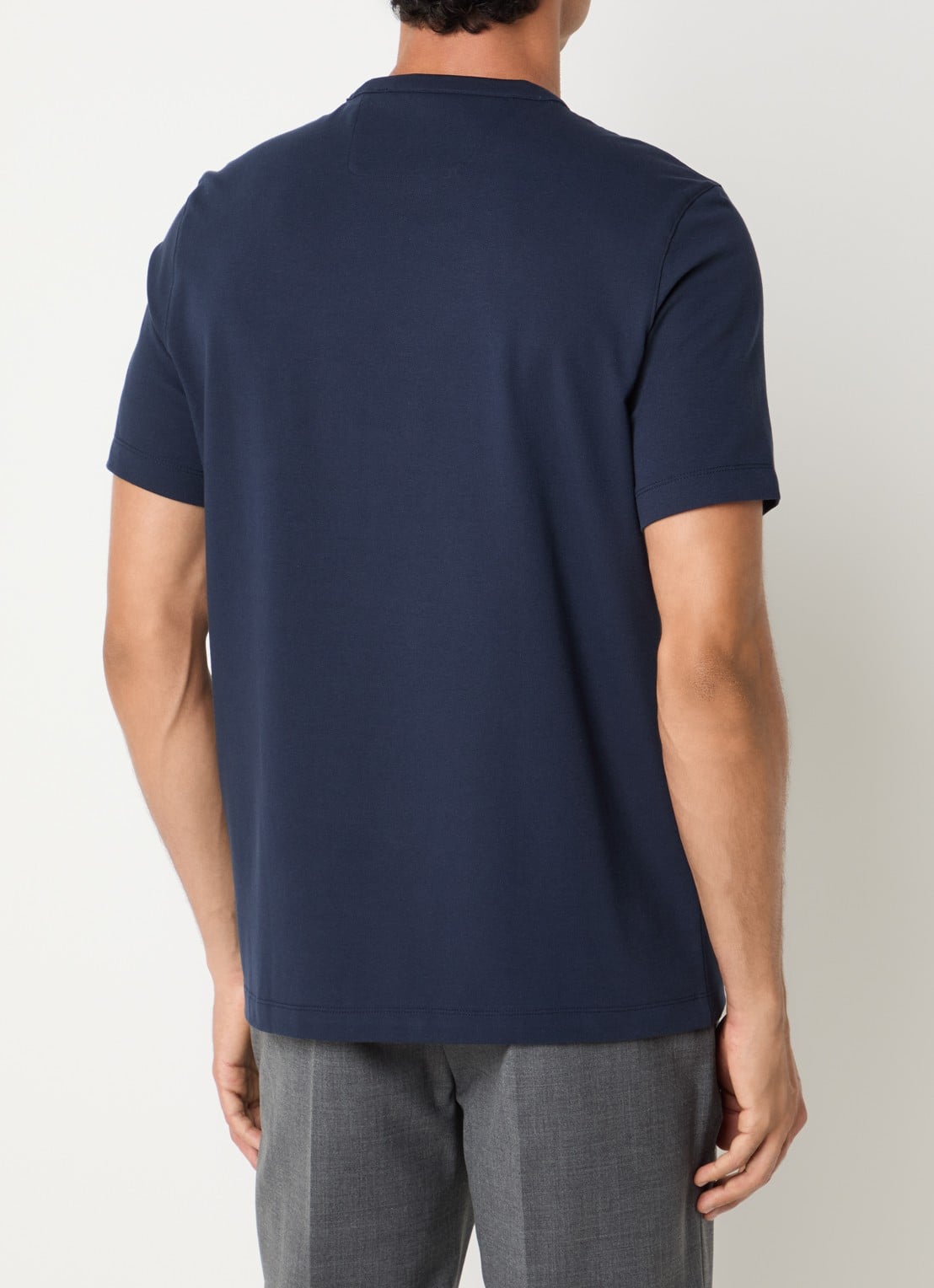 Boggi Milano T-shirt met ronde hals - achterkant 3 donkerblauw